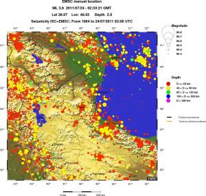 regional historical seismicity