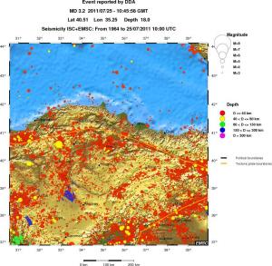 regional historical seismicity
