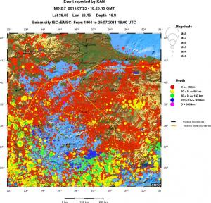 regional historical seismicity