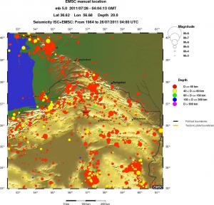 regional historical seismicity