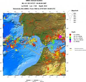 regional historical seismicity