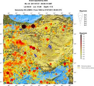 regional magnitude historical seismicity