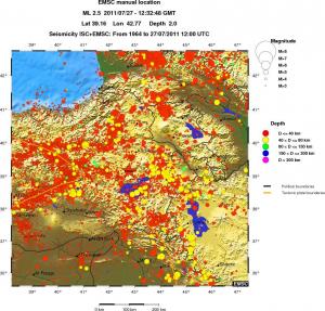 regional historical seismicity