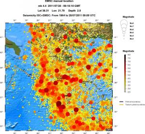 regional magnitude historical seismicity