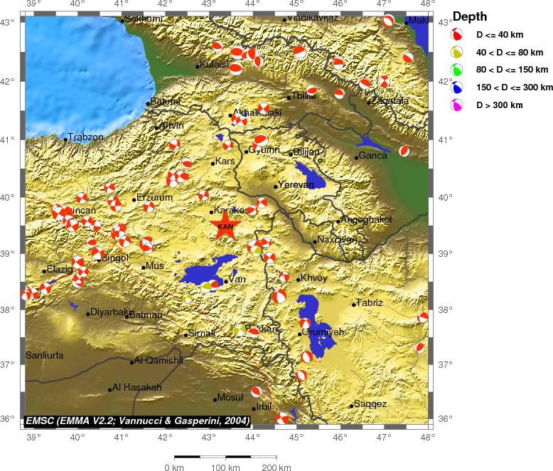 Regional moment Tensor