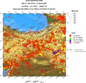 regional historical seismicity