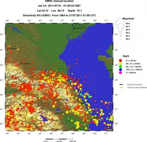 regional historical seismicity