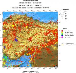 regional historical seismicity