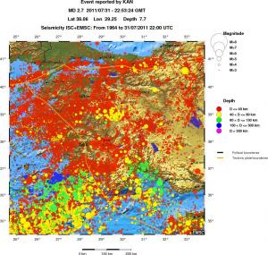 regional historical seismicity