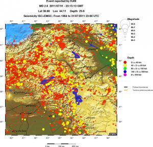 regional historical seismicity