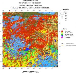 regional historical seismicity