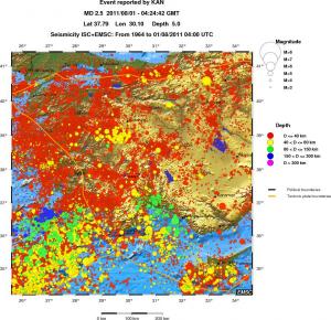 regional historical seismicity