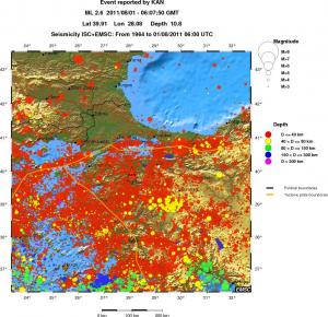 regional historical seismicity