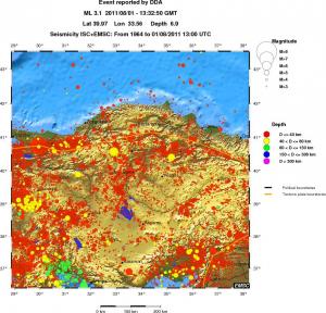 regional historical seismicity