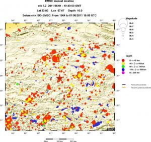 regional historical seismicity
