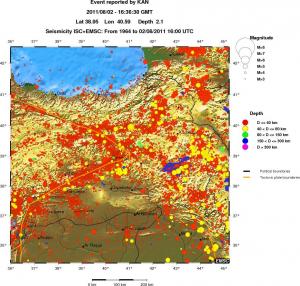 regional historical seismicity