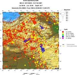 regional historical seismicity