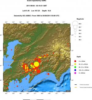 regional historical seismicity