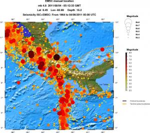 regional magnitude historical seismicity