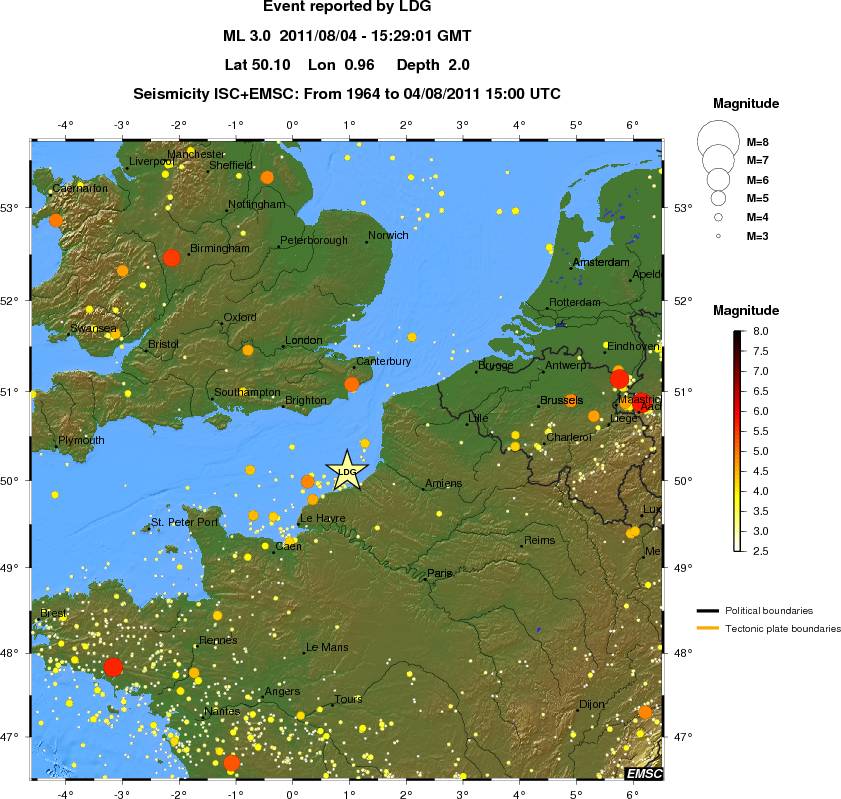 regional magnitude historical seismicity