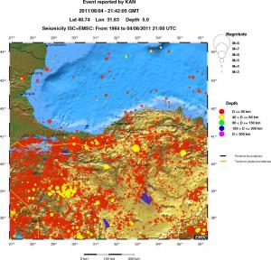 regional historical seismicity