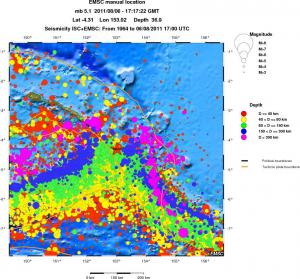 regional historical seismicity