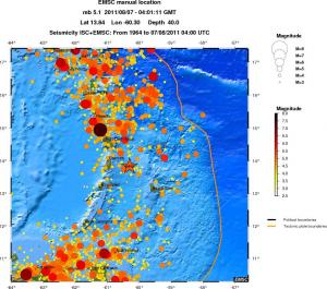 regional magnitude historical seismicity