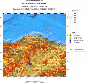 regional historical seismicity