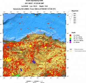 regional historical seismicity