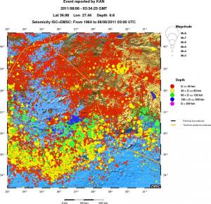 regional historical seismicity
