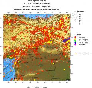 regional historical seismicity