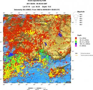 regional historical seismicity