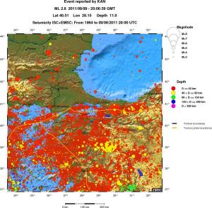 regional historical seismicity