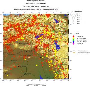 regional historical seismicity
