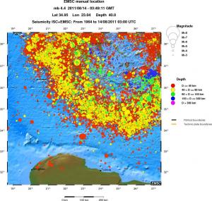 regional historical seismicity