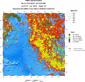 regional historical seismicity