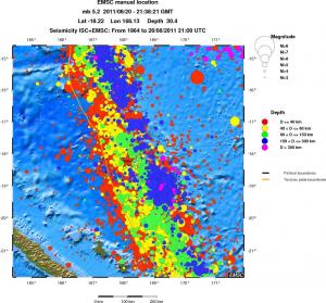 regional historical seismicity