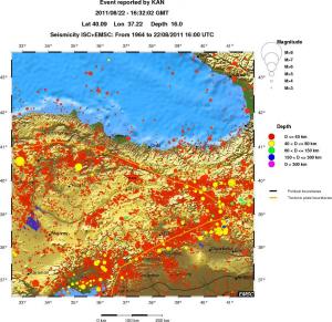 regional historical seismicity