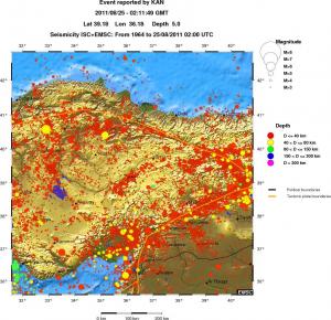 regional historical seismicity