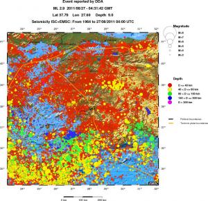 regional historical seismicity