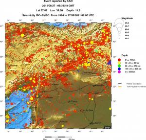 regional historical seismicity