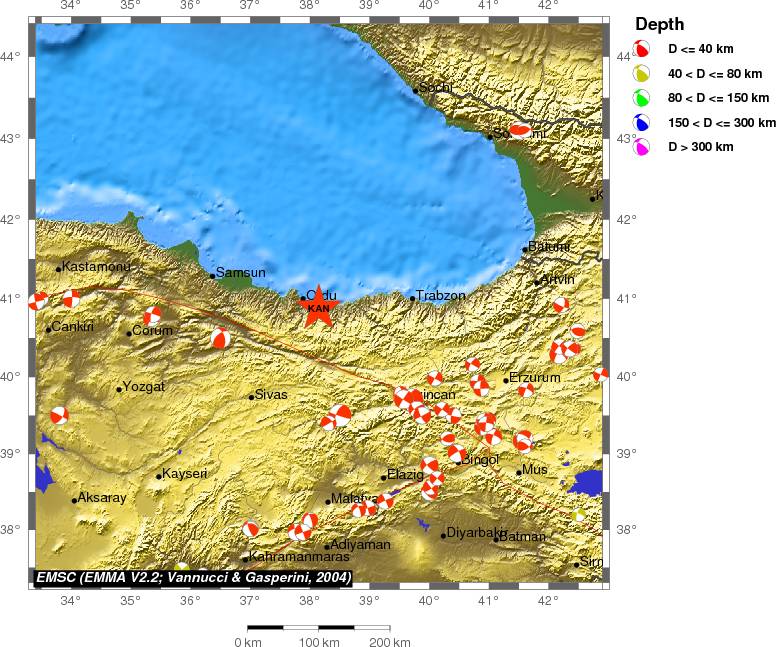Regional moment Tensor