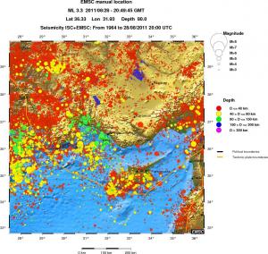 regional historical seismicity