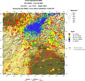 regional historical seismicity