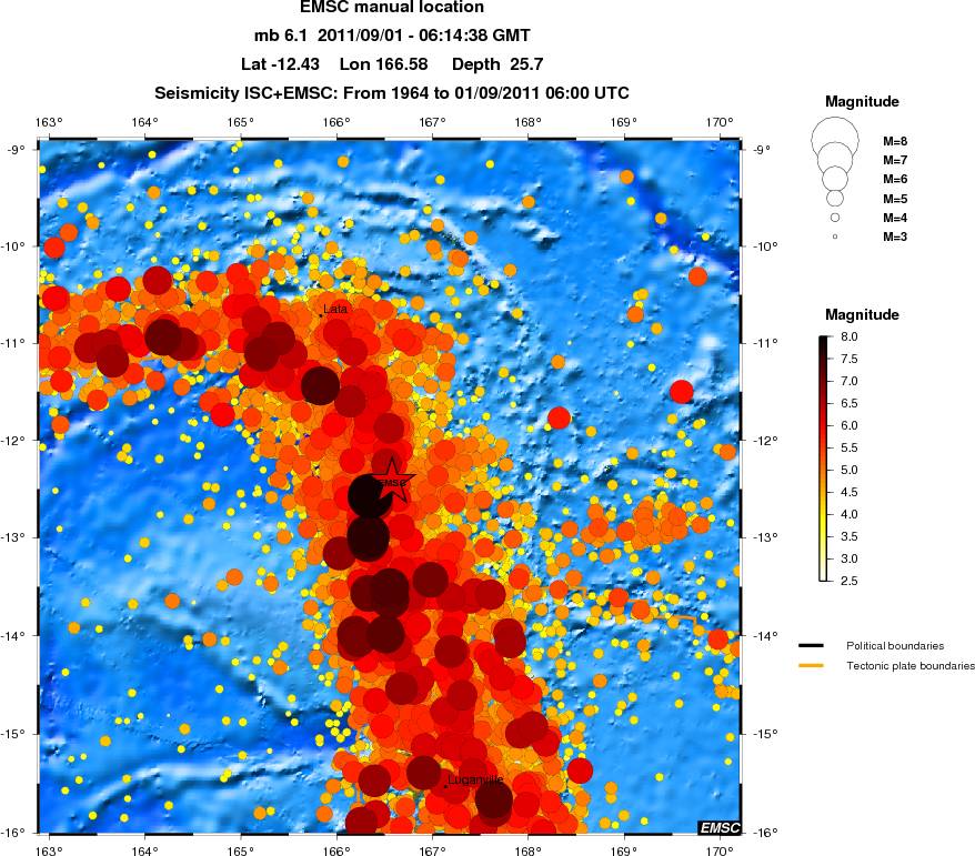 regional magnitude historical seismicity