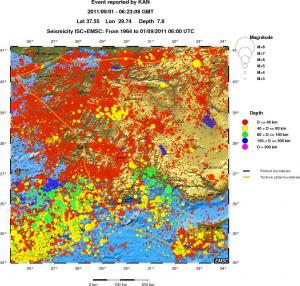 regional historical seismicity
