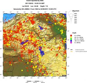 regional historical seismicity