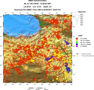 regional historical seismicity