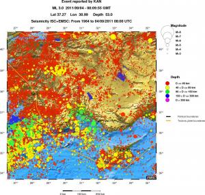 regional historical seismicity