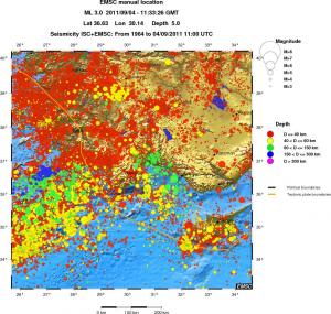 regional historical seismicity